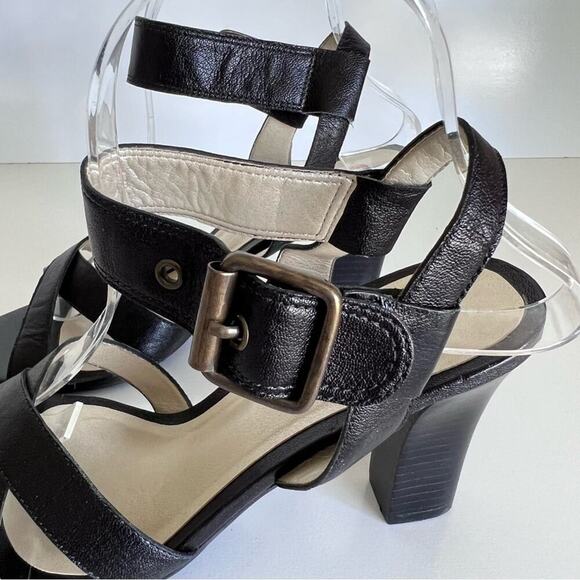 Talbots Black Leather Sandals 8.5 - Picture 4 of 14